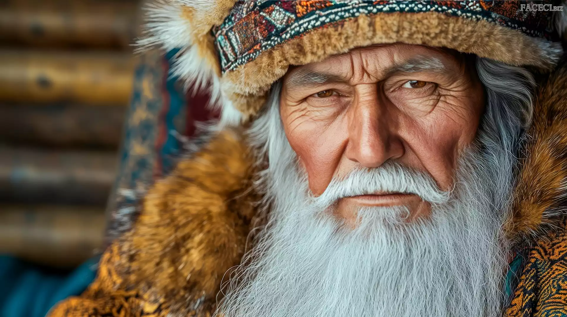 Broda, Siwa, AI, Mężczyzna, Twarz